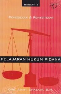 Pelajaran Hukum Pidana 3